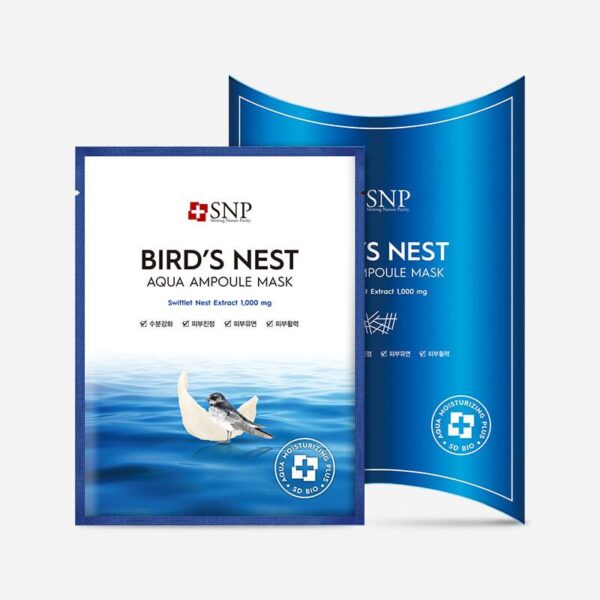 Mặt nạ dưỡng da tinh chất tổ yến Bird's Nest Aqua Ampoul Mask - Mỹ phẩm Hàn Quốc SNP