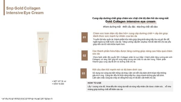 GOLD COLLAGEN INTENSIVE EYECREAM- VN1