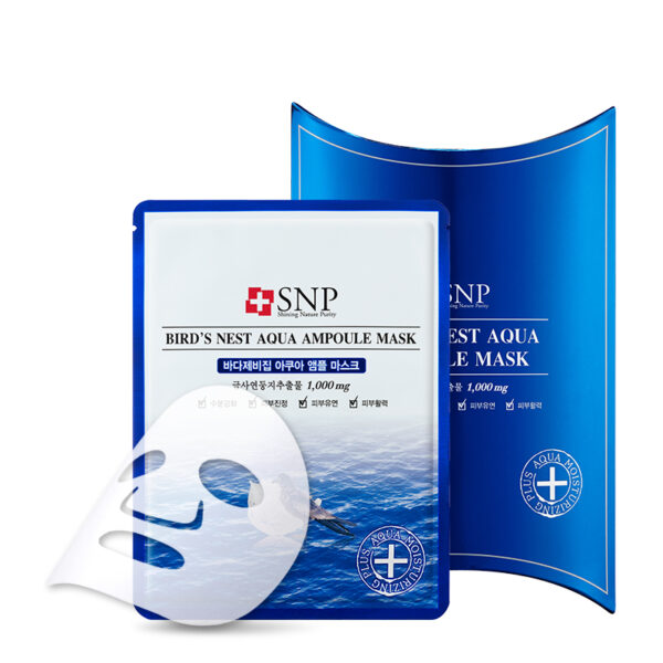 Mặt nạ dưỡng da tinh chất tổ yến Bird's Nest Aqua Ampoul Mask - Mỹ phẩm Hàn Quốc SNP